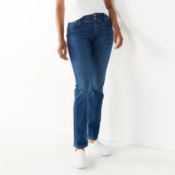 Women's Nine West Tummy-Control Slim Straight Jeans -Nine West shop 4991601 Medium Wash Blast