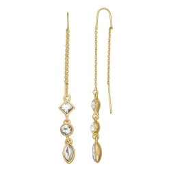 Nine West Gold Tone Threader Earrings