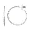 Nine West Silver Tone C Pave Hoop Earrings 2 Nine West Silver Tone C Pave Hoop Earrings -Nine West shop 5016365