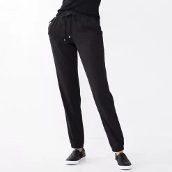 Women's Nine West Elastic-Cuff Relaxed Jogger Pants 18 Women's Nine West Elastic-Cuff Relaxed Jogger Pants -Nine West shop 5028329 Black Lurex Stripe