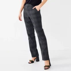 Women's Nine West Magic Waist Barely Bootcut Pants 20 Women's Nine West Magic Waist Barely Bootcut Pants -Nine West shop 5033819 Dark Char Plaid