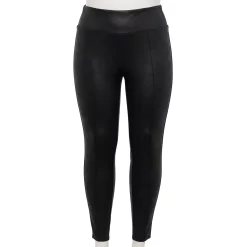 Plus Size Nine West Seamed Tummy-Control Ponte Leggings 18 Plus Size Nine West Seamed Tummy-Control Ponte Leggings -Nine West shop 5035946 Black Crackle