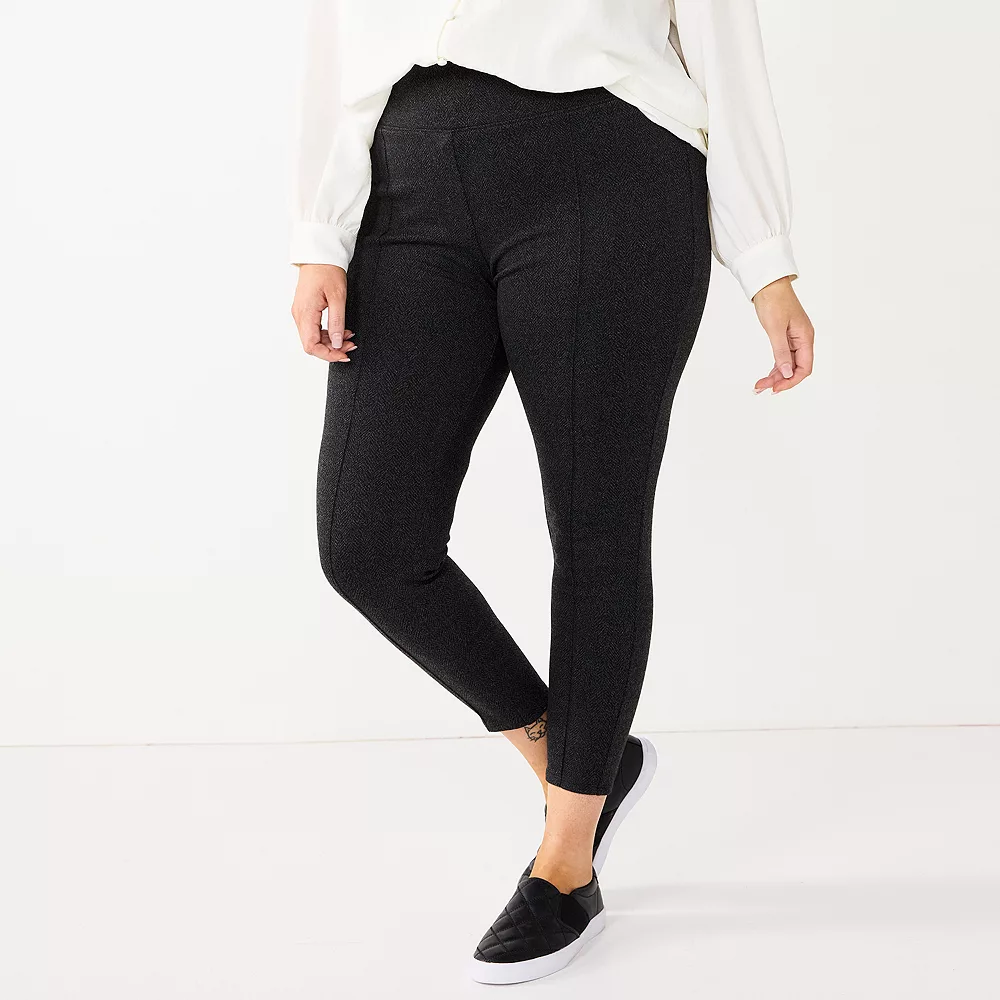 Plus Size Nine West Seamed Tummy-Control Ponte Leggings 12 Plus Size Nine West Seamed Tummy-Control Ponte Leggings - Image 10