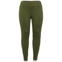 Plus Size Nine West Seamed Tummy-Control Ponte Leggings 19 Plus Size Nine West Seamed Tummy-Control Ponte Leggings -Nine West shop 5035946 Infantry Olive
