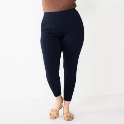 Plus Size Nine West Seamed Tummy-Control Ponte Leggings 20 Plus Size Nine West Seamed Tummy-Control Ponte Leggings -Nine West shop 5035946 Sky Captain