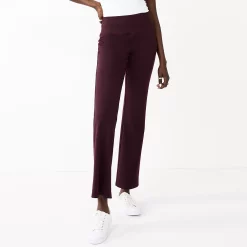Women's Nine West Tummy-Control Ponte Bootcut Pants -Nine West shop 5078839 Midnight Wine