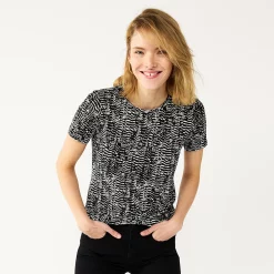 Petite Nine West Essential Crewneck Tee -Nine West shop 5086783 Black Snake