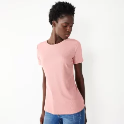 Petite Nine West Essential Crewneck Tee -Nine West shop 5086783 Lilac Necklace Rib