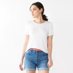 Petite Nine West Essential Crewneck Tee -Nine West shop 5086783 Modern White