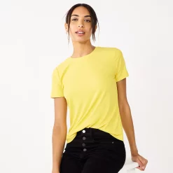 Petite Nine West Essential Crewneck Tee -Nine West shop 5086783 Santa Cruz Yellow