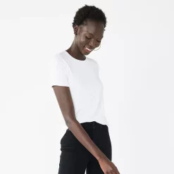 Petite Nine West Essential Crewneck Tee -Nine West shop 5086783 White Knight