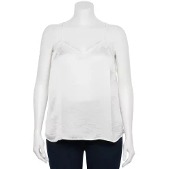 Plus Size Nine West V-Neck Camisole -Nine West shop 5114982 White