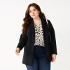 Plus Size Nine West Relaxed Knit Blazer 1 Plus Size Nine West Relaxed Knit Blazer -Nine West shop 5128594 Black