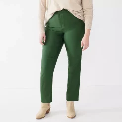 Plus Size Nine West Slim-Cut Ankle Pants 11 Plus Size Nine West Slim-Cut Ankle Pants -Nine West shop 5176293 Dark Camo Green
