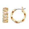 Nine West Gold Tone Simulated Crystal Hoop Earrings 1 Nine West Gold Tone Simulated Crystal Hoop Earrings -Nine West shop 5195838 Gold Tone