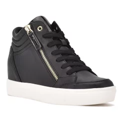 Nine West Tons Women's Hidden Wedge Sneakers -Nine West shop 5205788 Black