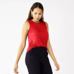 Nine West Essential Easy High-Neck Tank -Nine West shop 5214280 Cupid Bow