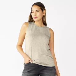 Nine West Essential Easy High-Neck Tank -Nine West shop 5214280 Dusty Salt Heather