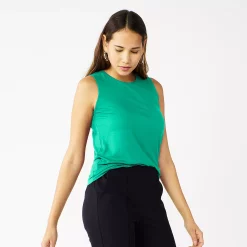 Nine West Essential Easy High-Neck Tank -Nine West shop 5214280 Tangy Green