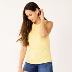Nine West Essential Easy High-Neck Tank -Nine West shop 5214280 Yellow Palms