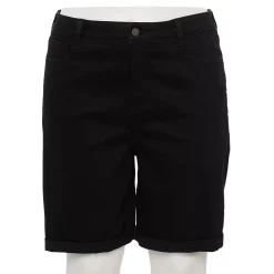 Plus Size Nine West Slimming Pocket Bermuda Shorts 9 Plus Size Nine West Slimming Pocket Bermuda Shorts -Nine West shop 5214366 Black