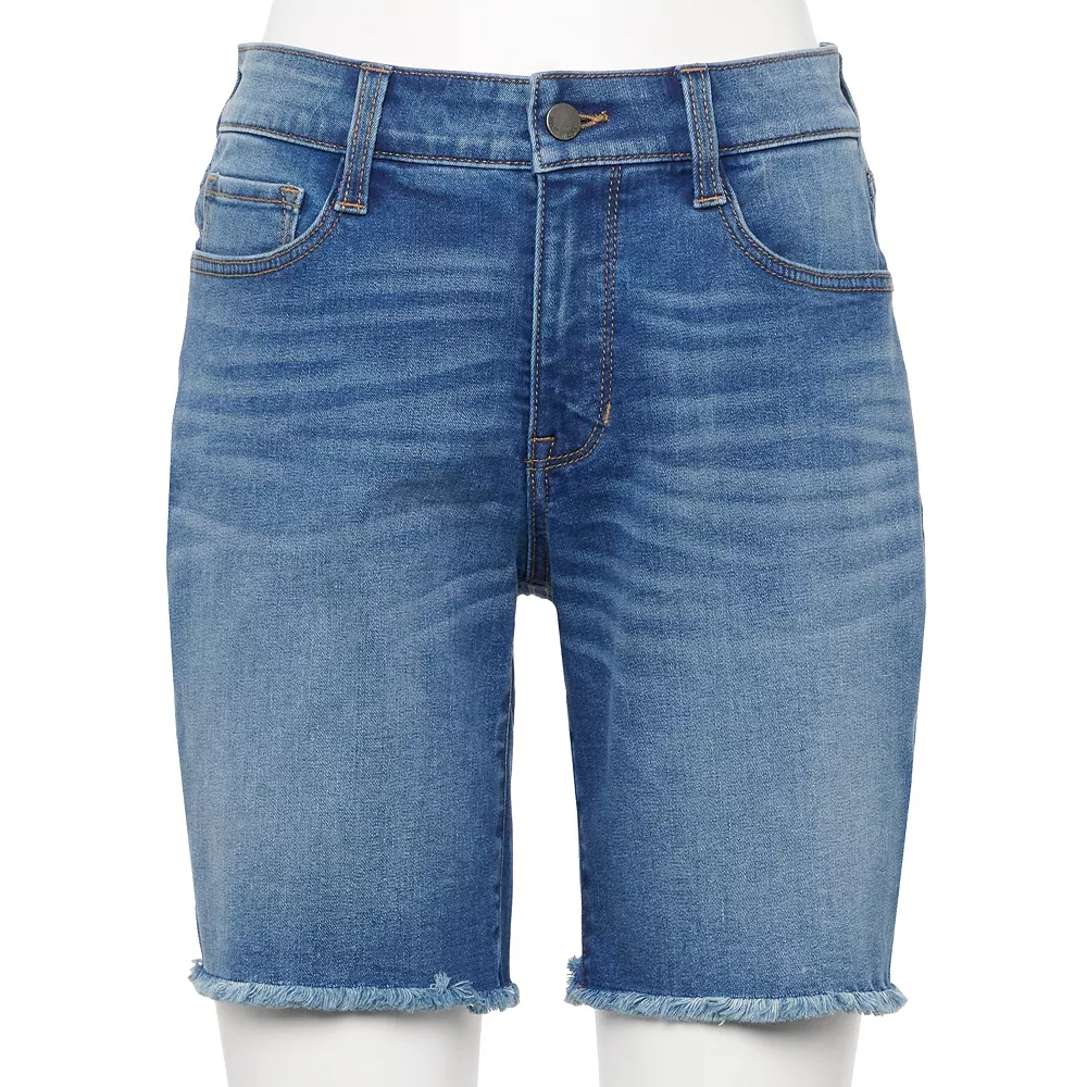 Petite Nine West Slimming Bermuda Jean Shorts 4 Petite Nine West Slimming Bermuda Jean Shorts - Image 2