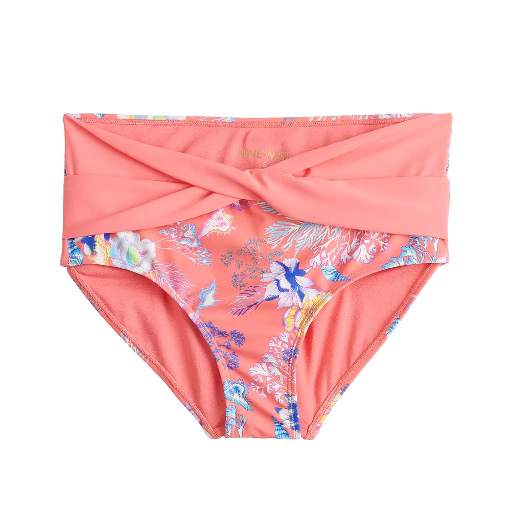 Women's Nine West Twist High-Waist Swim Bottoms 4 Women's Nine West Twist High-Waist Swim Bottoms - Image 2