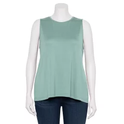 Plus Size Nine West Essential Easy High-Neck Tank 31 Plus Size Nine West Essential Easy High-Neck Tank -Nine West shop 5234070 Artic Aqua