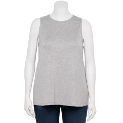 Plus Size Nine West Essential Easy High-Neck Tank 32 Plus Size Nine West Essential Easy High-Neck Tank -Nine West shop 5234070 Gray Fox Heather
