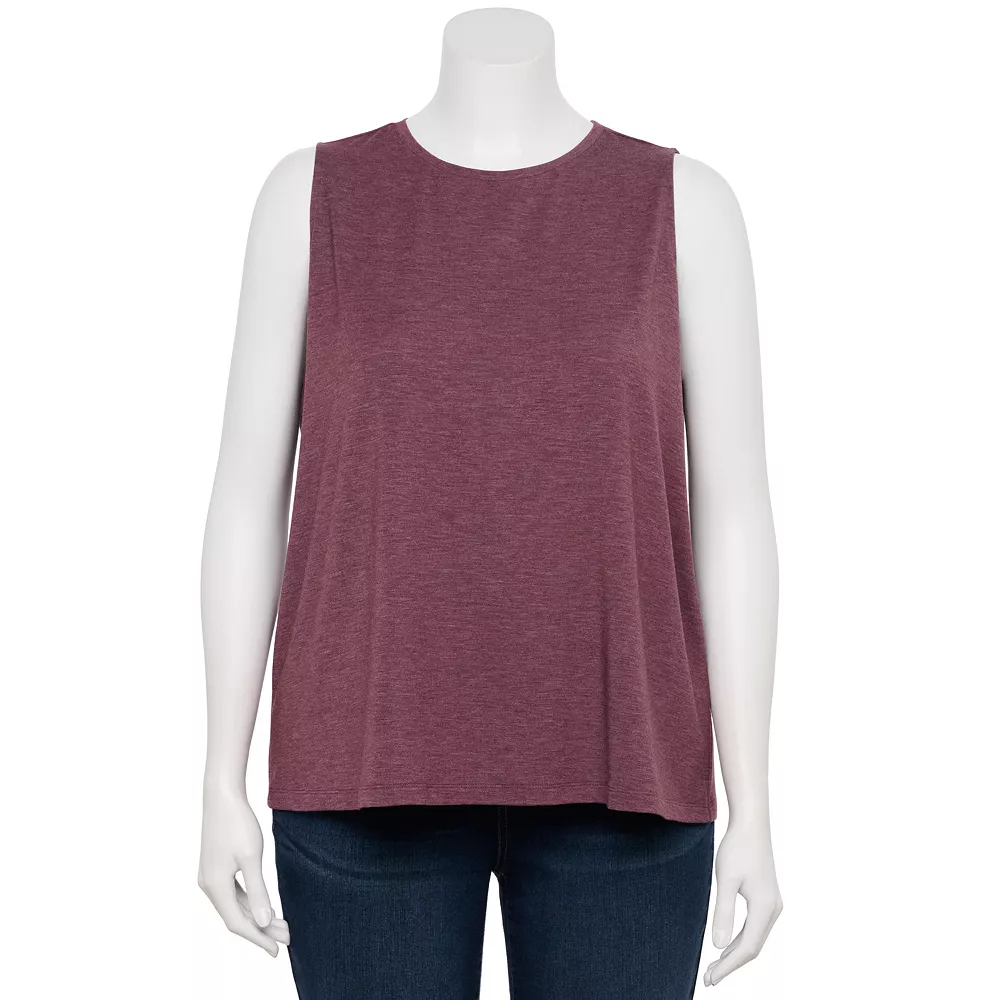 Plus Size Nine West Essential Easy High-Neck Tank 14 Plus Size Nine West Essential Easy High-Neck Tank - Image 12
