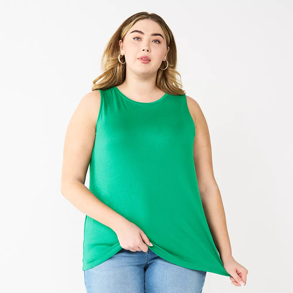 Plus Size Nine West Essential Easy High-Neck Tank 23 Plus Size Nine West Essential Easy High-Neck Tank - Image 21