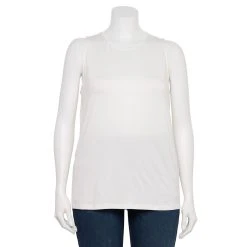 Plus Size Nine West Essential Easy High-Neck Tank 33 Plus Size Nine West Essential Easy High-Neck Tank -Nine West shop 5234070 White