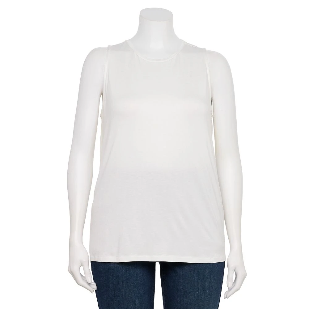 Plus Size Nine West Essential Easy High-Neck Tank 7 Plus Size Nine West Essential Easy High-Neck Tank - Image 5