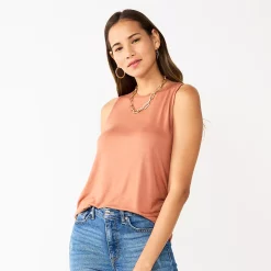 Petite Nine West Essential High Neck Tank -Nine West shop 5234193 Mocha Frosting