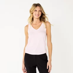 Women's Nine West Easy V-Neck Tank -Nine West shop 5237679 Cascade Pink