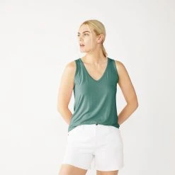 Women's Nine West Easy V-Neck Tank -Nine West shop 5237679 Huxley Blue