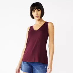 Women's Nine West Easy V-Neck Tank -Nine West shop 5237679 Maddie Plum
