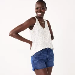 Women's Nine West Easy V-Neck Tank -Nine West shop 5237679 White Snake