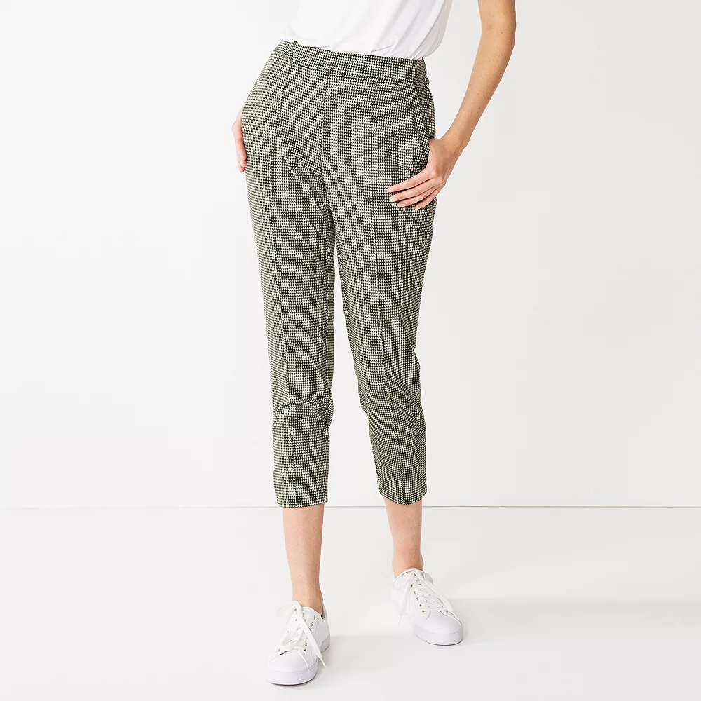 Women's Nine West Curvy Relaxed Pintucked Crop Pants 4 Women's Nine West Curvy Relaxed Pintucked Crop Pants - Image 2