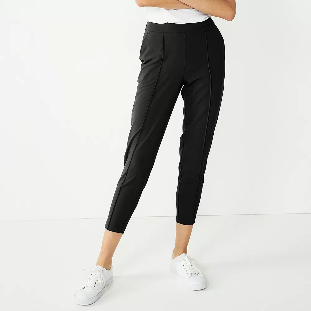 Women's Nine West Curvy Relaxed Pintucked Crop Pants 7 Women's Nine West Curvy Relaxed Pintucked Crop Pants - Image 5