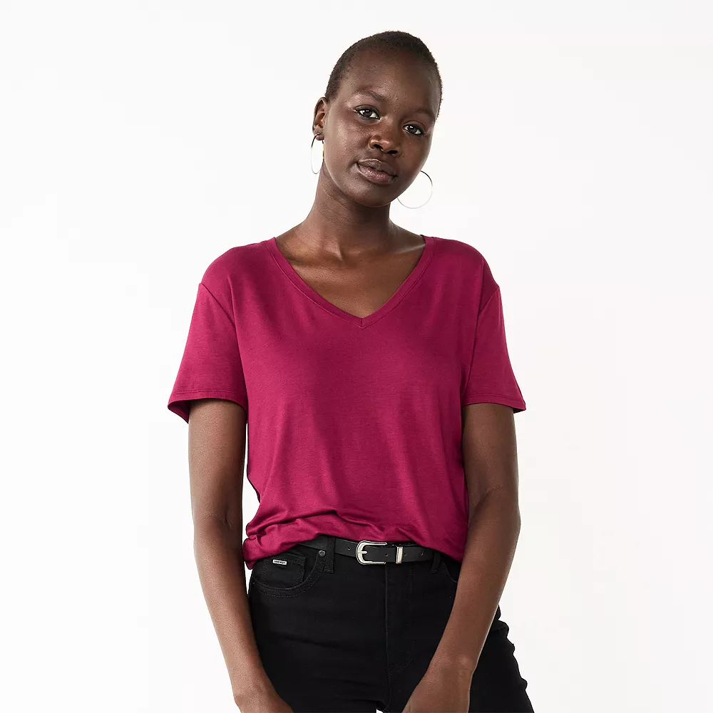 Petite Nine West Essential Short Sleeve V-Neck Tee 12 Petite Nine West Essential Short Sleeve V-Neck Tee - Image 10