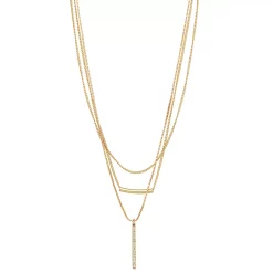 Nine West Simulated Crystal Multi-Strand Necklace