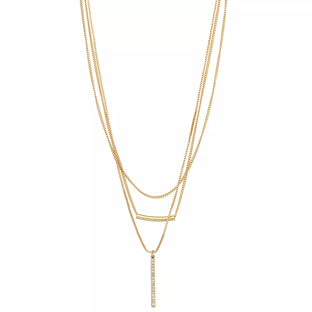 Nine West Simulated Crystal Multi-Strand Necklace 3 Nine West Simulated Crystal Multi-Strand Necklace