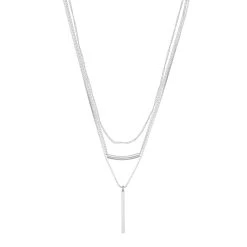 Nine West Simulated Crystal Multi-Strand Necklace 5 Nine West Simulated Crystal Multi-Strand Necklace -Nine West shop 5257175 Silver Tone