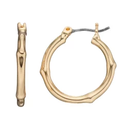 Nine West Bamboo Hoop Earrings