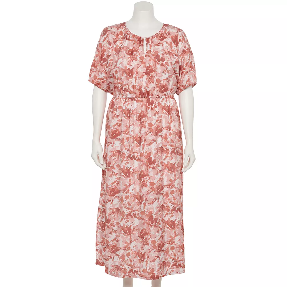 Plus Size Nine West Puff-Sleeve Chiffon Maxi Dress 4 Plus Size Nine West Puff-Sleeve Chiffon Maxi Dress - Image 2