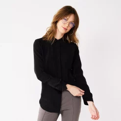 Petite Nine West Drapey Shirt 15 Petite Nine West Drapey Shirt -Nine West shop 5262174 Black