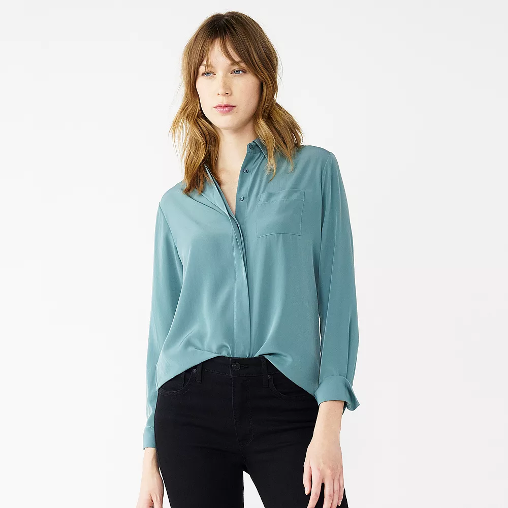 Petite Nine West Drapey Shirt 8 Petite Nine West Drapey Shirt - Image 6