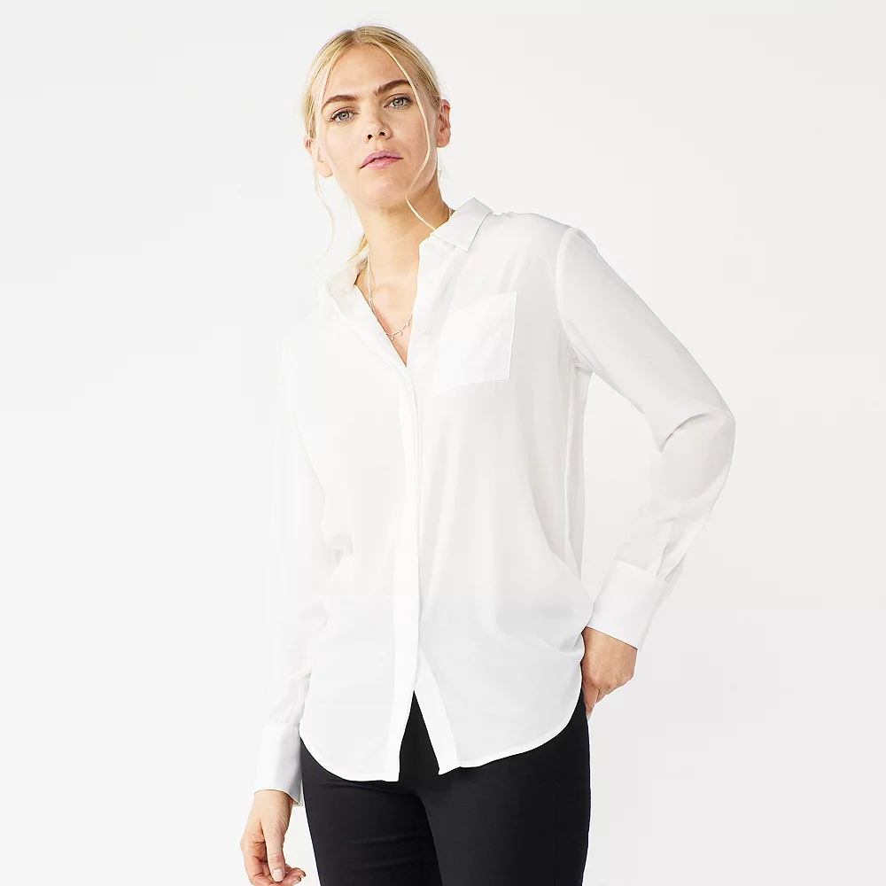 Petite Nine West Drapey Shirt 7 Petite Nine West Drapey Shirt - Image 5