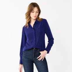 Women's Nine West Drapey Button Down Shirt -Nine West shop 5271741 Clara Purple